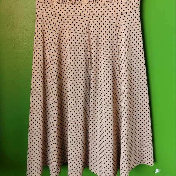 5 for $ 25 Bundle deal - Black and brown polka-dot dress with sheer top - Picture 2 of 3
